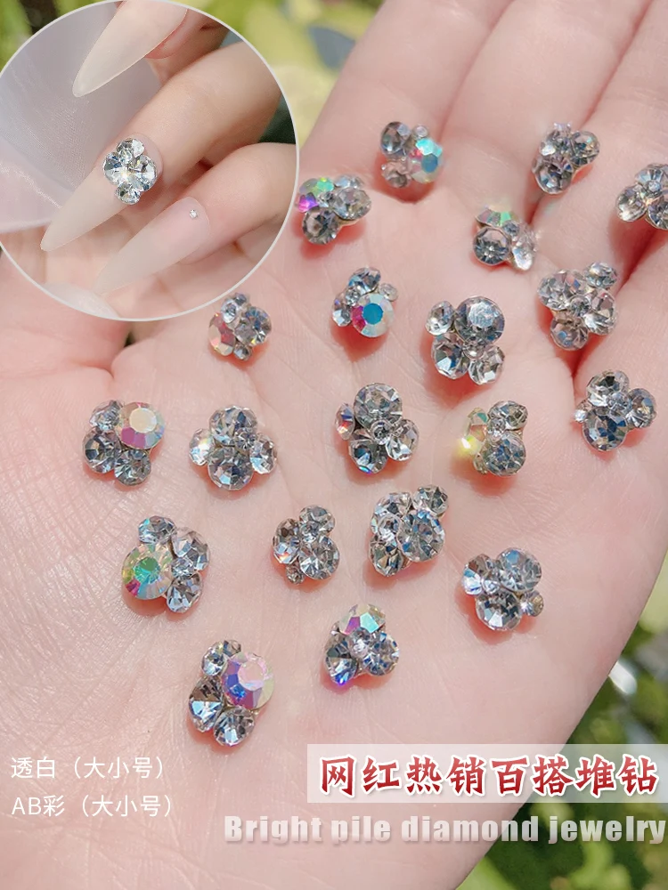 10pcs 3D Shell Heart Rhinestones Nail Charms Alloy Love Mother-of-Pearl Nail  Art Stones Decoration Metal Jewelry Manicure Parts - AliExpress