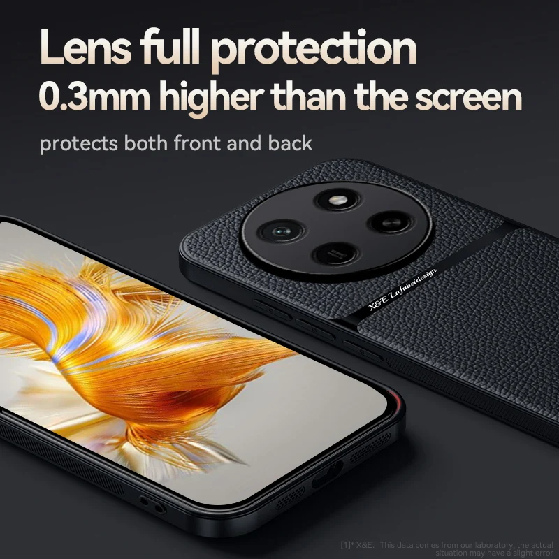 Magnetic PU Leather Shockproof Phone Cover with Ultra-Thin Camera Protection