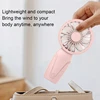 Neutral Solid Color Minimalist Style Fan-shaped Portable Mini Handheld Fan Adopts A Unique Mechanical Design with 7 Cooling Fans 4