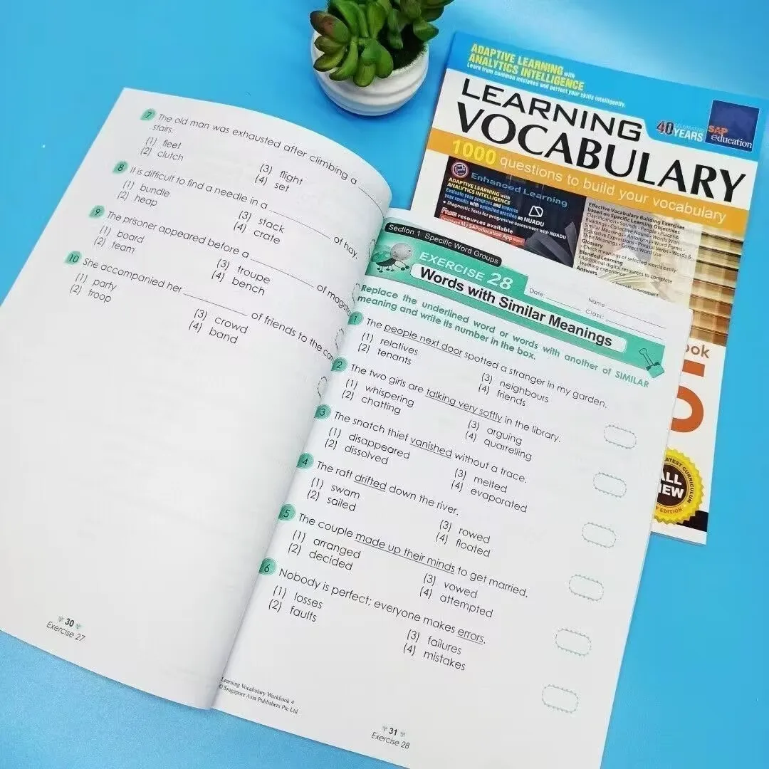 6 Books/Set Of New Edition Singapore Vocabulary English SAP Vocabulary Learning Vocabulary Homework Education for Grades 1-6