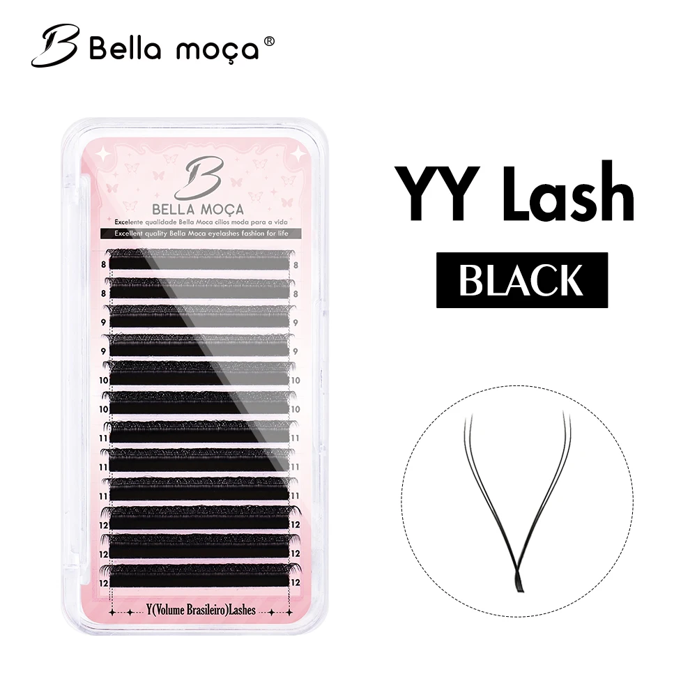 Bella Moça Faux Mink Y-Shaped Lashes - Brown/Black Curl