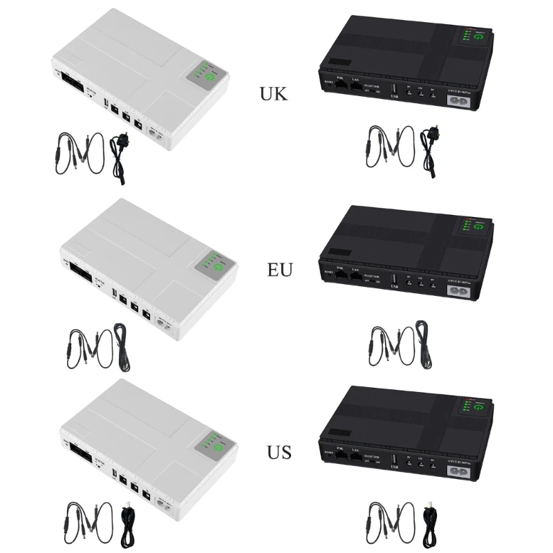 M2EC Universal 10400mAh USB 5V 9V 12V 2A Uninterruptible Power Supply UPS Battery Backup for WiFi Router Webcam Camera