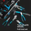 Tool Sets for Men Tool Box with Tools Kit with Rolling Complet Set Household Tool Set Aluminum Trolley 5