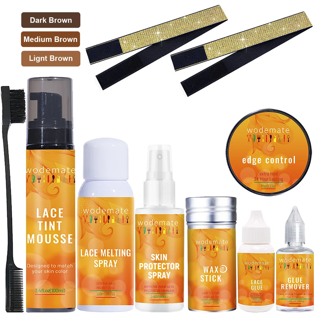 

Lace Glue Waterproof Melting Spray for Wig Lace Tint Mousse Wax Stick Edge Control Skin Protector Glue Remover Wig Accessories