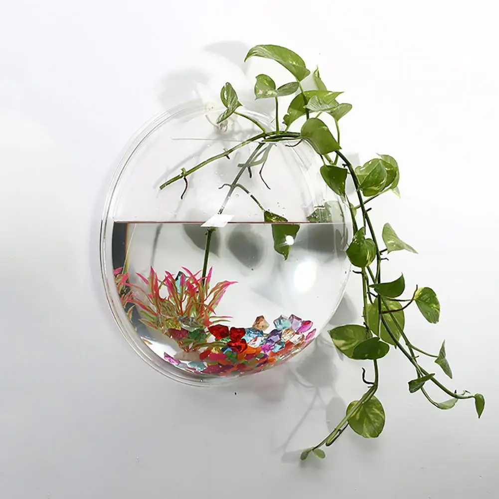 Fish Acrylic Tank for Betta Decor Fish Bowl Plexiglass Wall Hanging fish Pet Products Wall Mount fish home fish aquarium