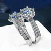 NKHOG 0.5-3ct Moissanite Wedding Rings Women 925 Sterling Silver Plated 18K White Gold Ring Engagement Promise Band Jewelry 5