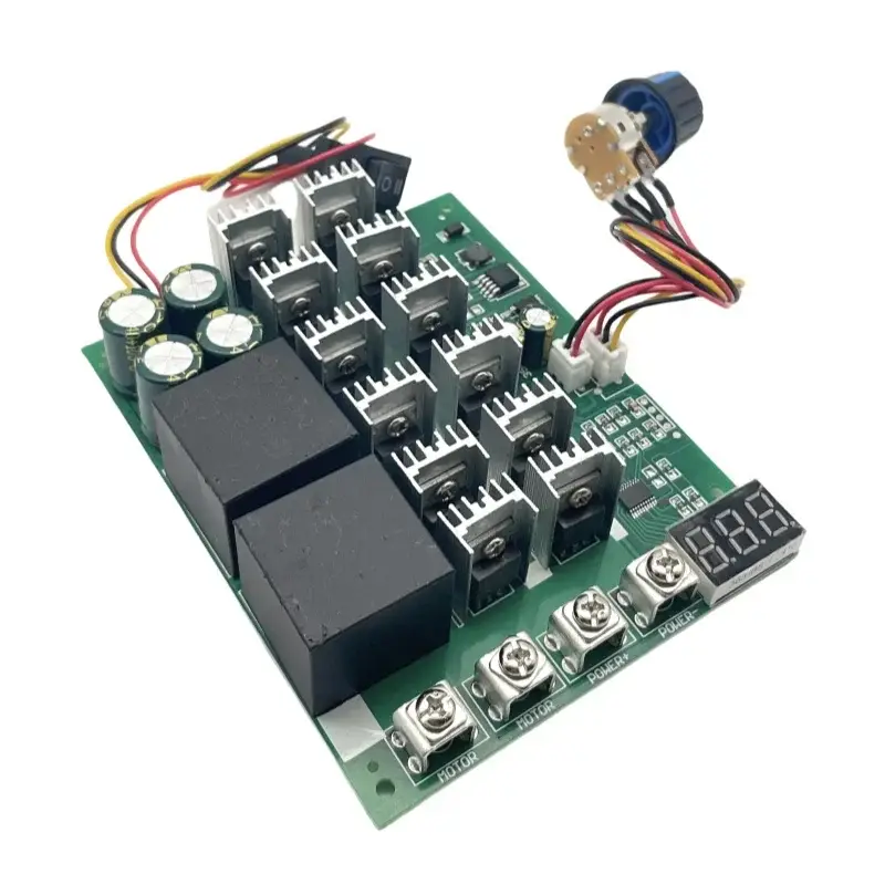 1PCS 60A 10-55V 12V 24V 36V 48V 100A Digital Display PWM Speed Controller Module Forward Reversal 0~100% Adjustable DC Motor image 1