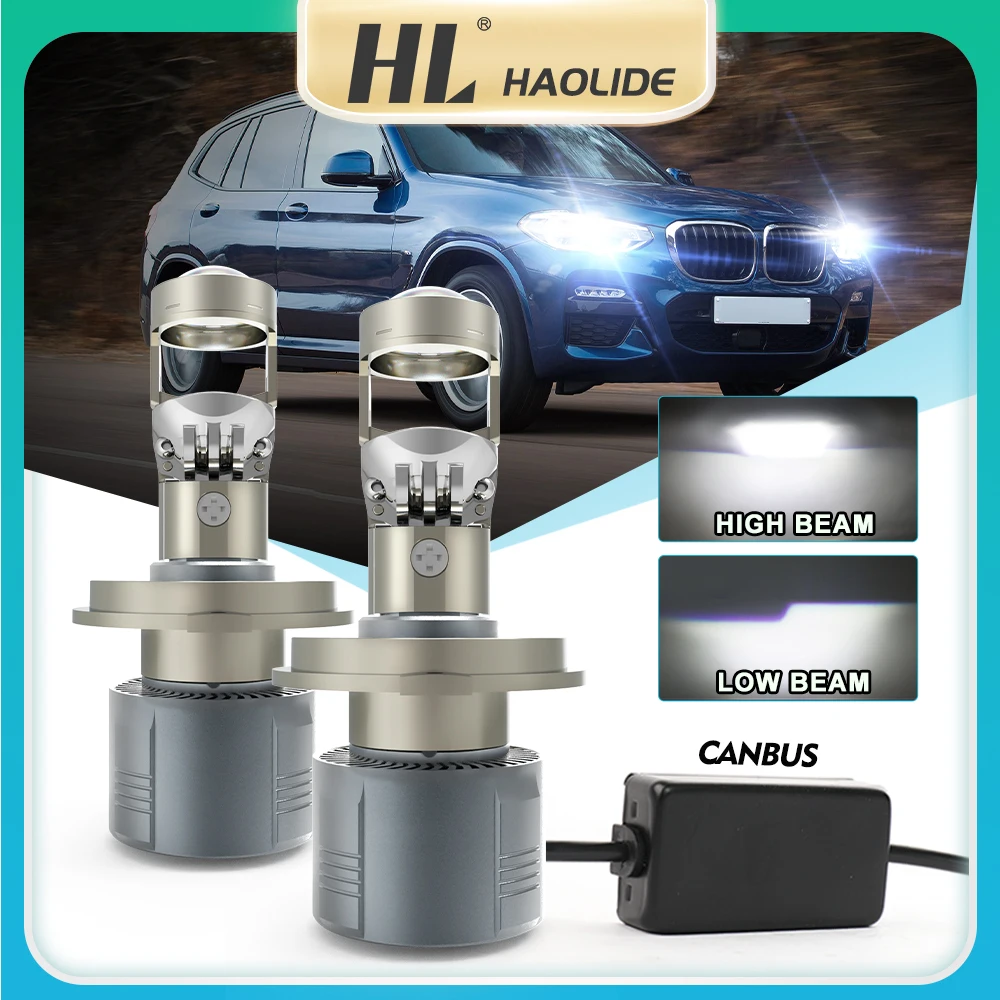 

HAOLIDE 40000LM H4 H7 светодиодный Canbus мини-объектив проектор H11 9005 HB3 9006 HB4 Сверхъяркие лампы для автомобильных фар 12 В RHD LHD