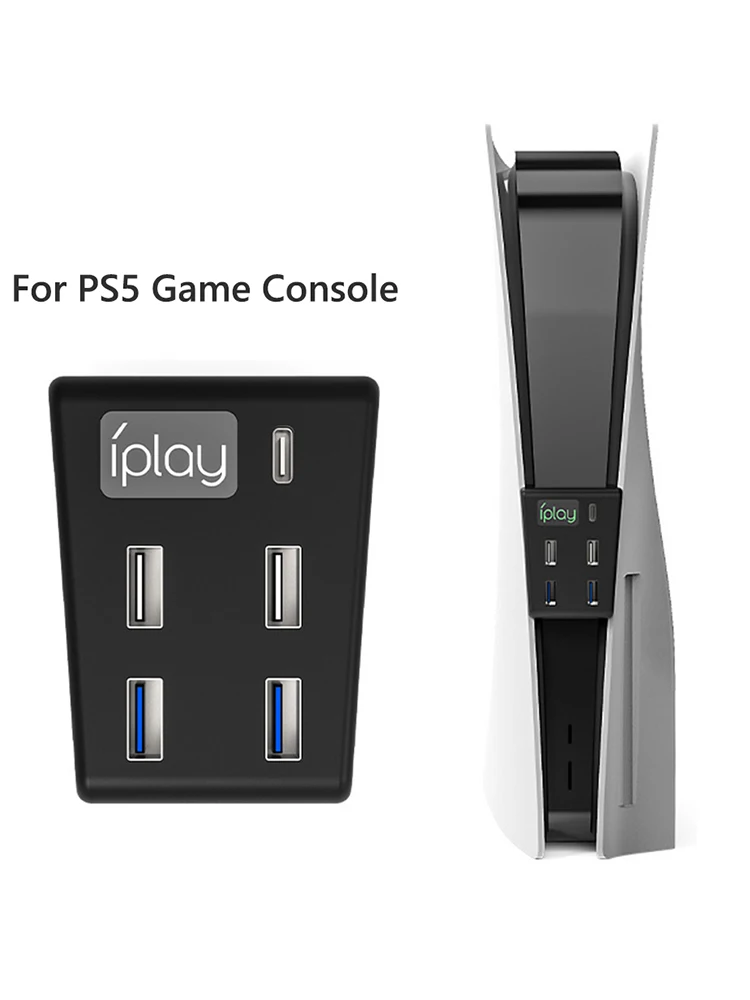플레이스테이션 5용 5포트 USB 허브 스플리터 확장 USB3.0 어댑터 컨버터