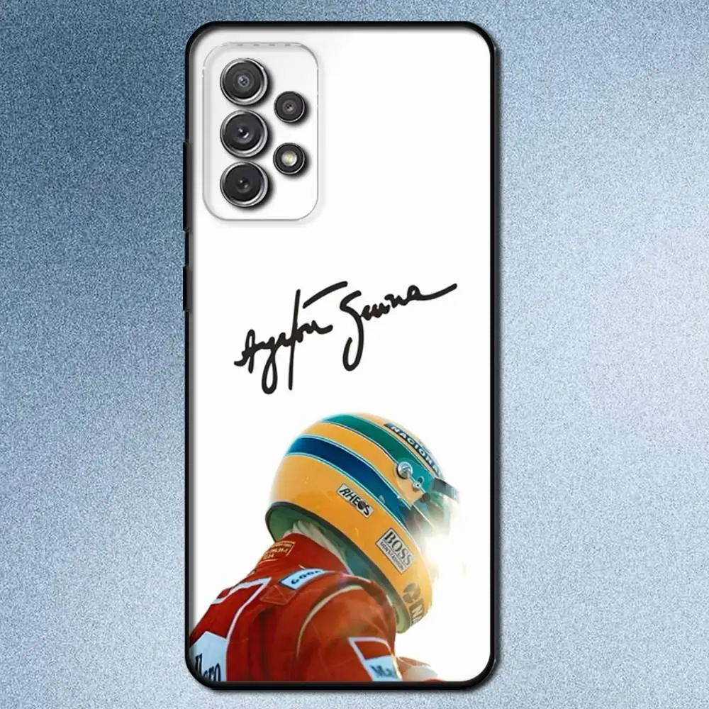 Ayrton Senna Racing Driver-Themed Black Phone Case