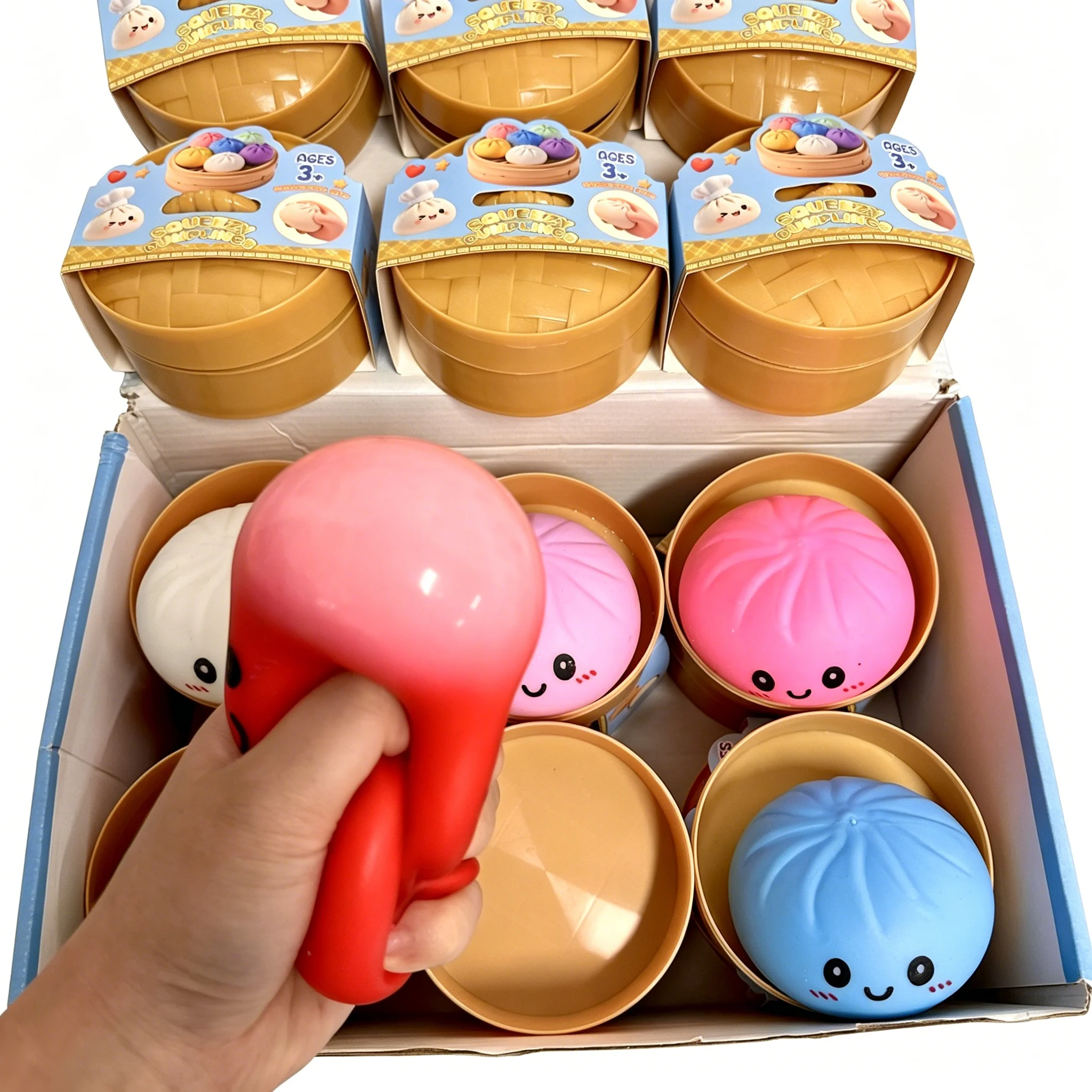 Vibrant Dumpling Squishy Toy for Stress and Anxiety Relief