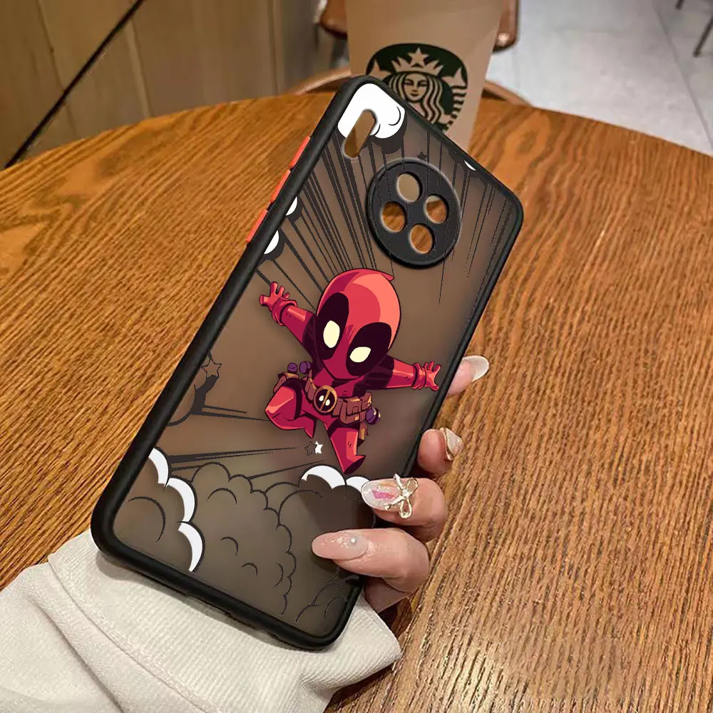 Funda mate para Huawei Y6P P50 P40 P30 P20 MATE 40 30 20 PRO PLUS Y7P Y9 Funda Shell Marvel dibujos animados héroe Spider-Man Lron Man