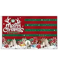 Christmas Snow Face Flag 3x5 Ft Merry Christmas Holiday Garden Flag Red Green Stripe Winter
