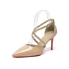 African Party Shoe and Bag Set Beige High Heels Shallow Mouth 2025 Sandals Ladies Slip On Lace-Up Nude Platform Sexy Pump Pointe 5