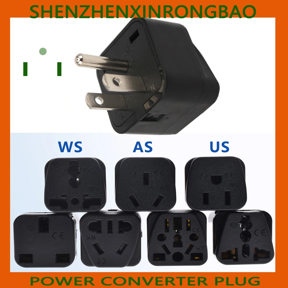 Universal Italy Switzerland India UK US AU to EU German Russia AC Power Socket US American Plug Travel Charger Adapter Converter all in one universal world wide travelling ac adapter plug au uk us eu international power charger electric usb power plug socket adaptor converter 1 pack white