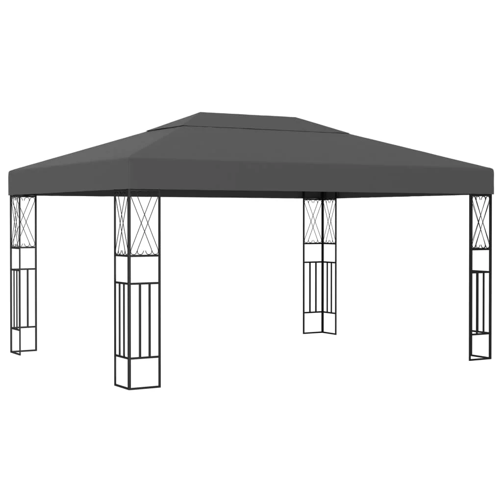 

Gazebo 9.8'x13.1' Anthracite Fabric UV and Waterproof Canopy Tent