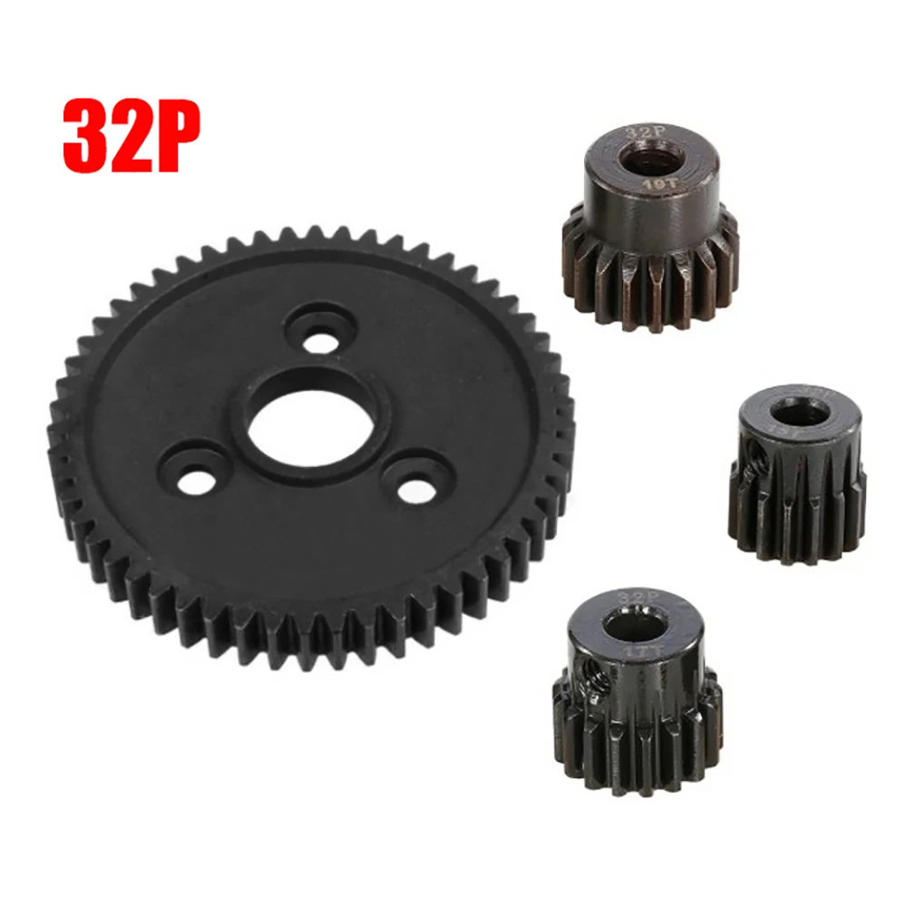 54T Acciaio Metallo Ingranaggio Cilindrico 32P 15T 17T 19T Pignone Motore Per Traxxas Slash 4X4 Stampede 4X4 Vxl Rustler 4 X4 E-Revo T-Maxx