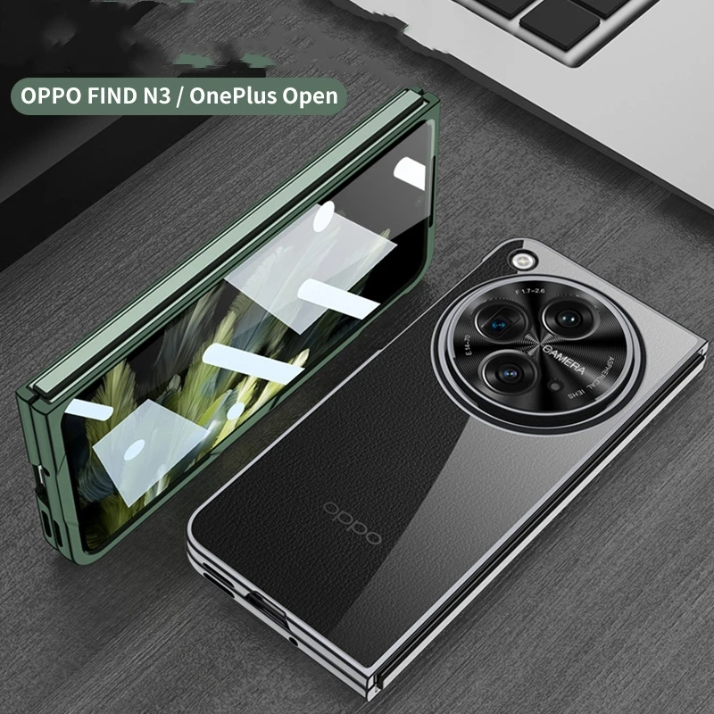 

Applicable to OPPO Findn3 mobile phone case folding screen transparent electroplating OnePlus OnePlus Open protective case cover