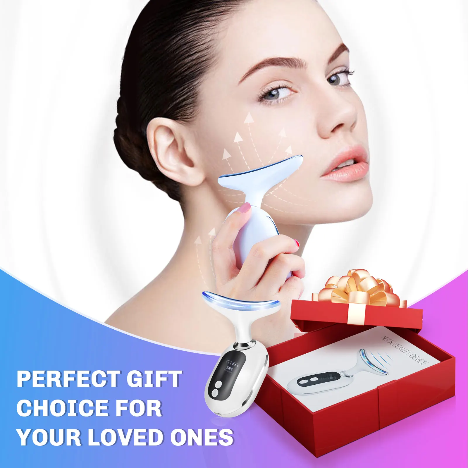 EMS Face Lifting Microcurrent Massager Face Neck Beauty Device LED Photon Reduce Double Chin Anti Wrinkle Tightening Neck Skin