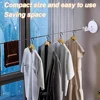 Secador de lavandería de pared con ventosa, cuerda de lavado, tendedero de ventana retráctil para apartamento, viaje, percha de 1