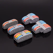 

Quick Splitter 2 In 4/6 Wire Connector Universal Wiring Cable Connector Push-in Terminal Block Mini Conductor Rail Conector