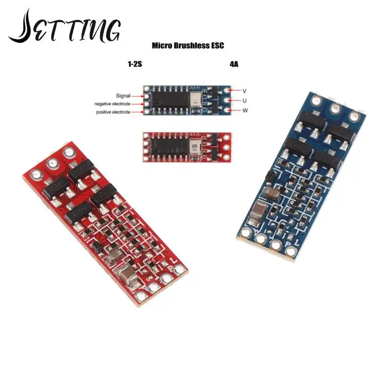 

1S-2S DC 3.7V-8.4V 4A Micro Brushless Motor Driver Board Electric Regulator Drive For 1104 1106 1306 1407 1503 Brushless Motor