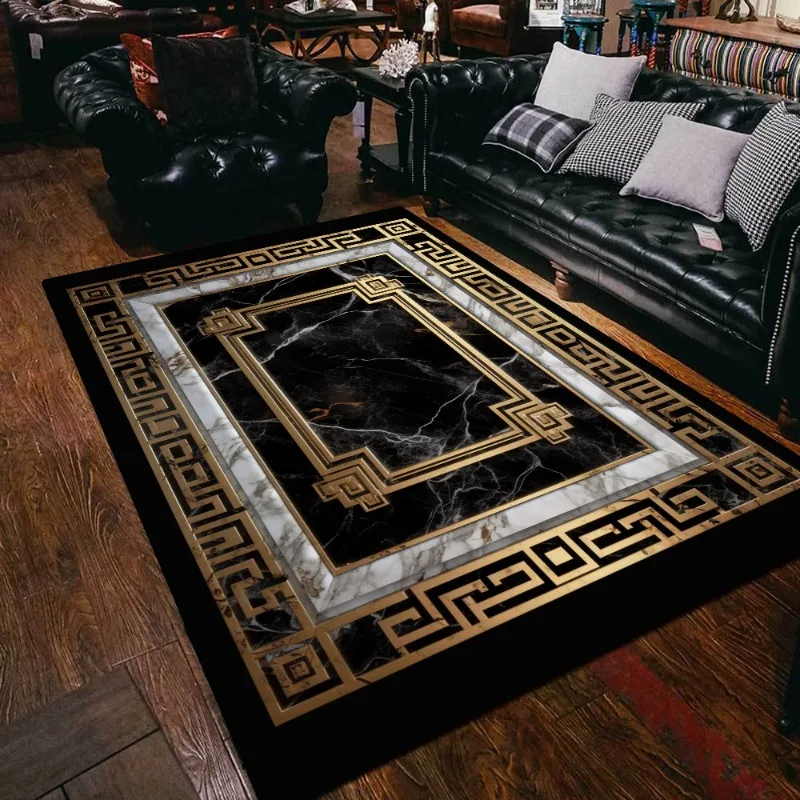 

Modern Luxury Bedroom Rug Senior Carpets for Living Room Large Area Decoration Home Carpet Non-slip Washable Dining Floor Mat