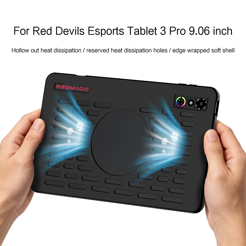Hollow Cooling TPU Back Cover for Gaming Tablets - Soft Shell Case