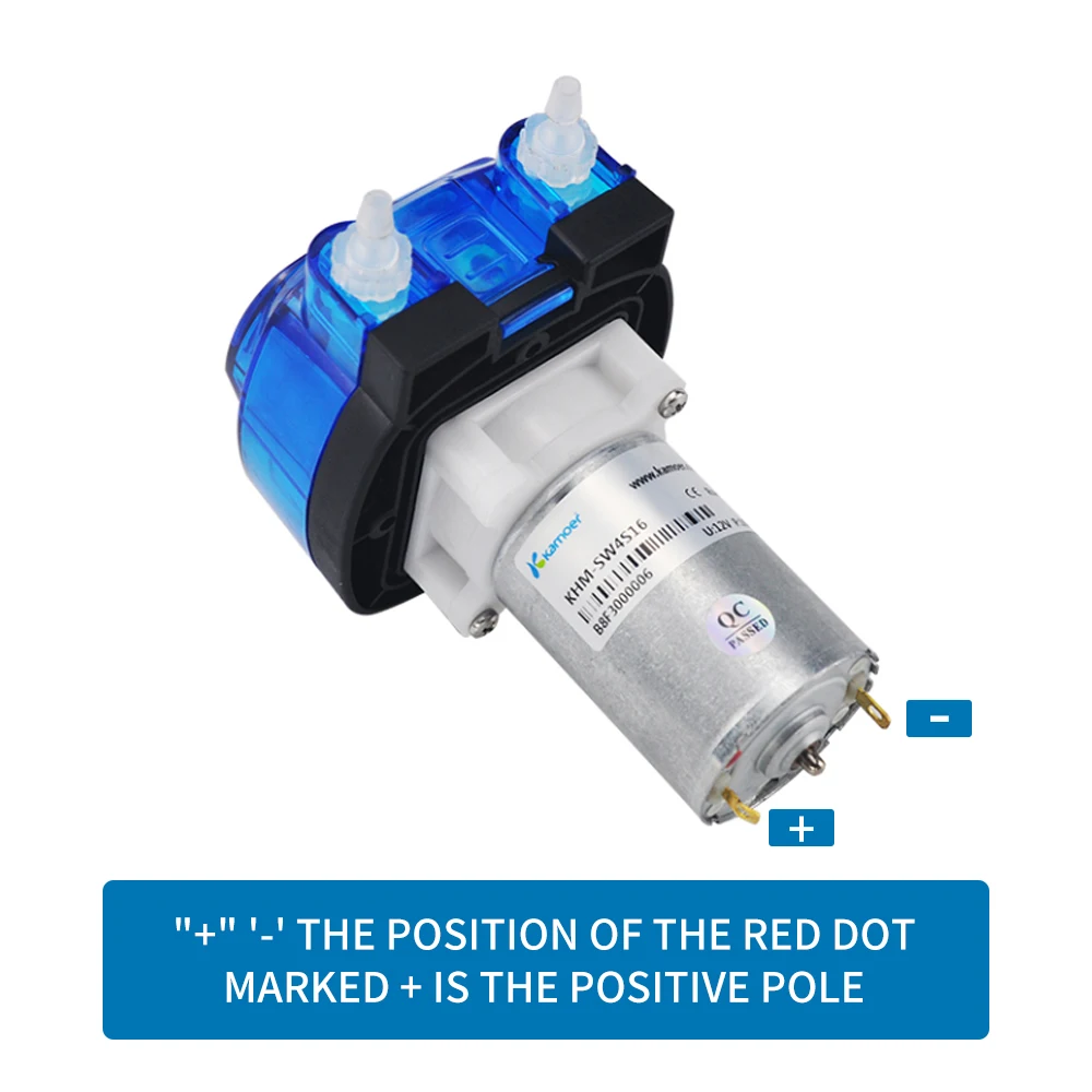 Kamoer 300-600ml/min KHM3 식품 음료용 Norprene/실리콘이 포함된 고유량 연동 펌프 12V 24V DC 모터 도징 펌프