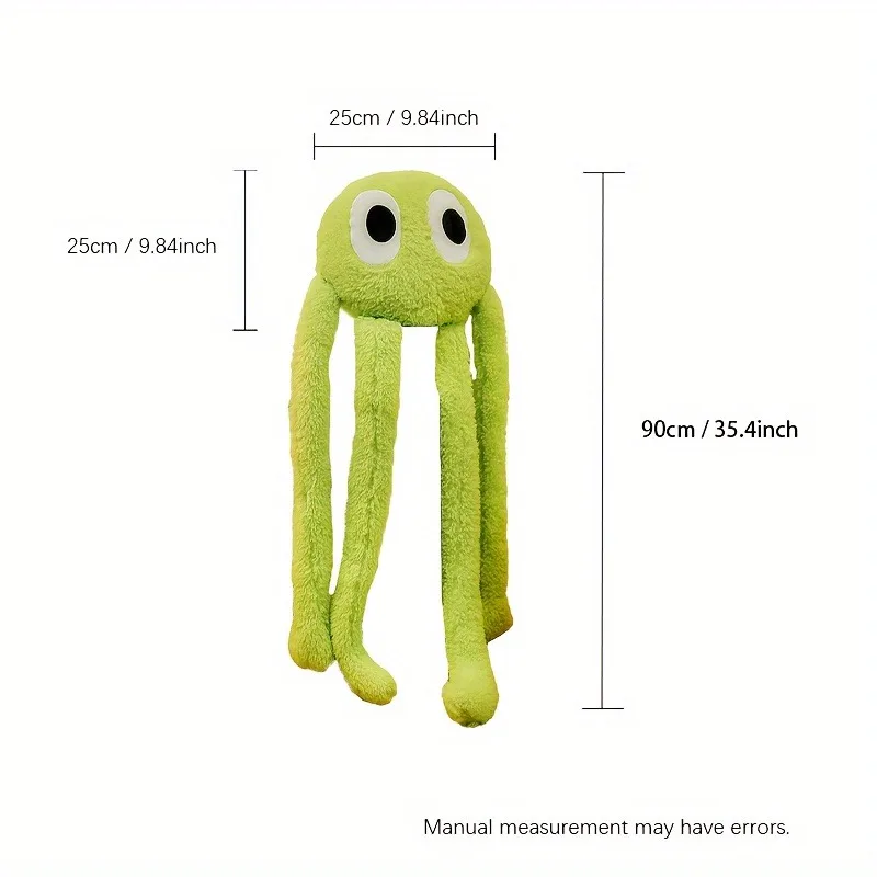 35.4Inch Adorable Long-Legged Octopus Plush Doll Pillow, Soft Stuffed Comfort Toy, Lovely Throw pillow Gift For Birthday&Holiday
