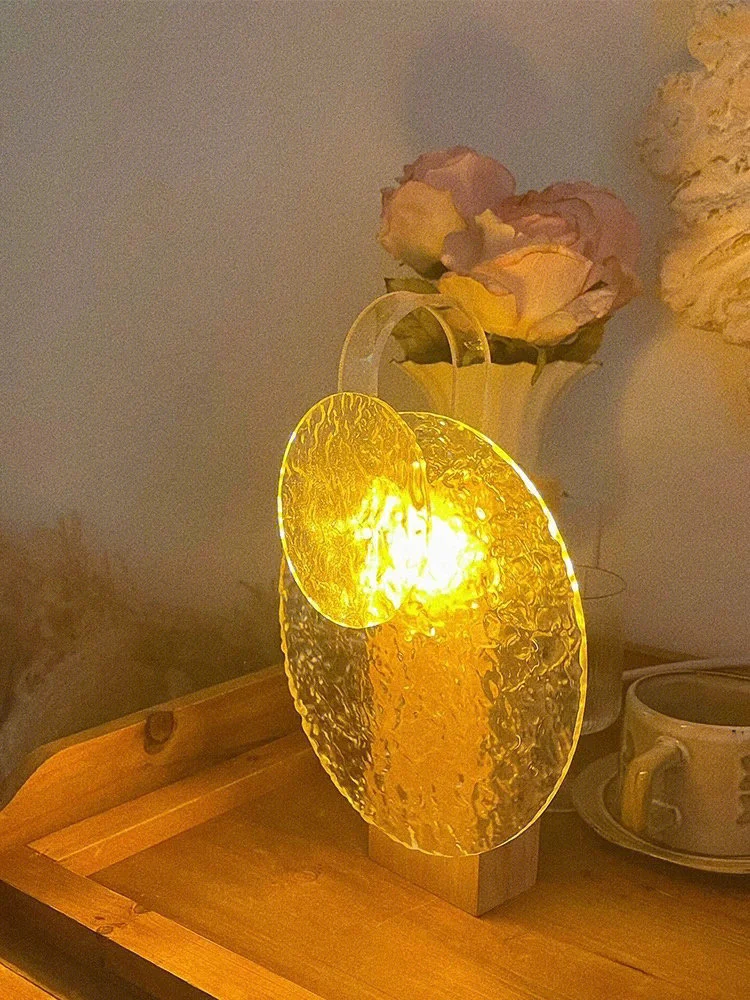 

Rotating Light and Shadow Water Wave Pattern Table Lamp Photography Sunset Lamp Atmosphere Projection Lamp