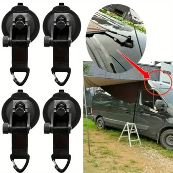 4Pcs Suction Cup Anchor Securing Hook Tie Down Camping Tarp As Car Side Awning Outdoor Motorhomes Vans Camping Tarp Accessories