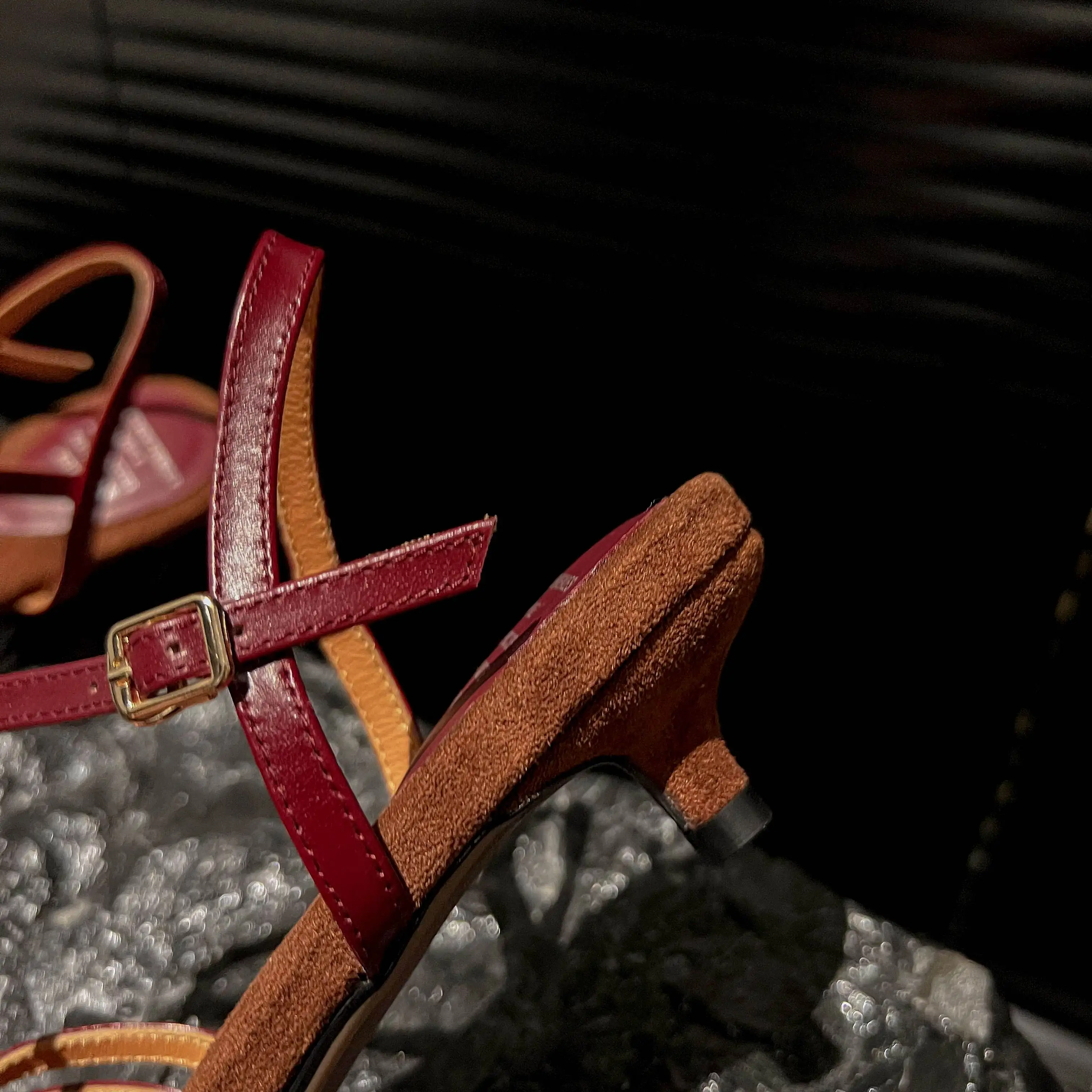 Women Slingback Sandals Cow Leather Stiletto Heels Concise Summer Casual Elegant Party