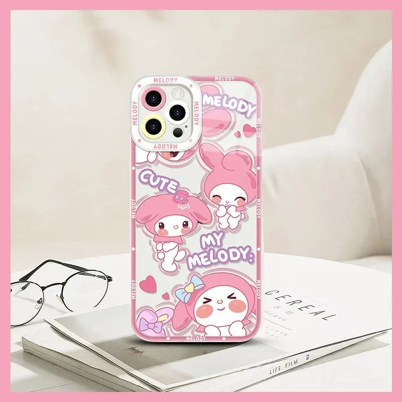 【iPhone16ProMax】 My Melody & Kuromi Case Sanrio Iphone 16 15 14 My Melody Kuromi 13 12 11 Pro ProMax