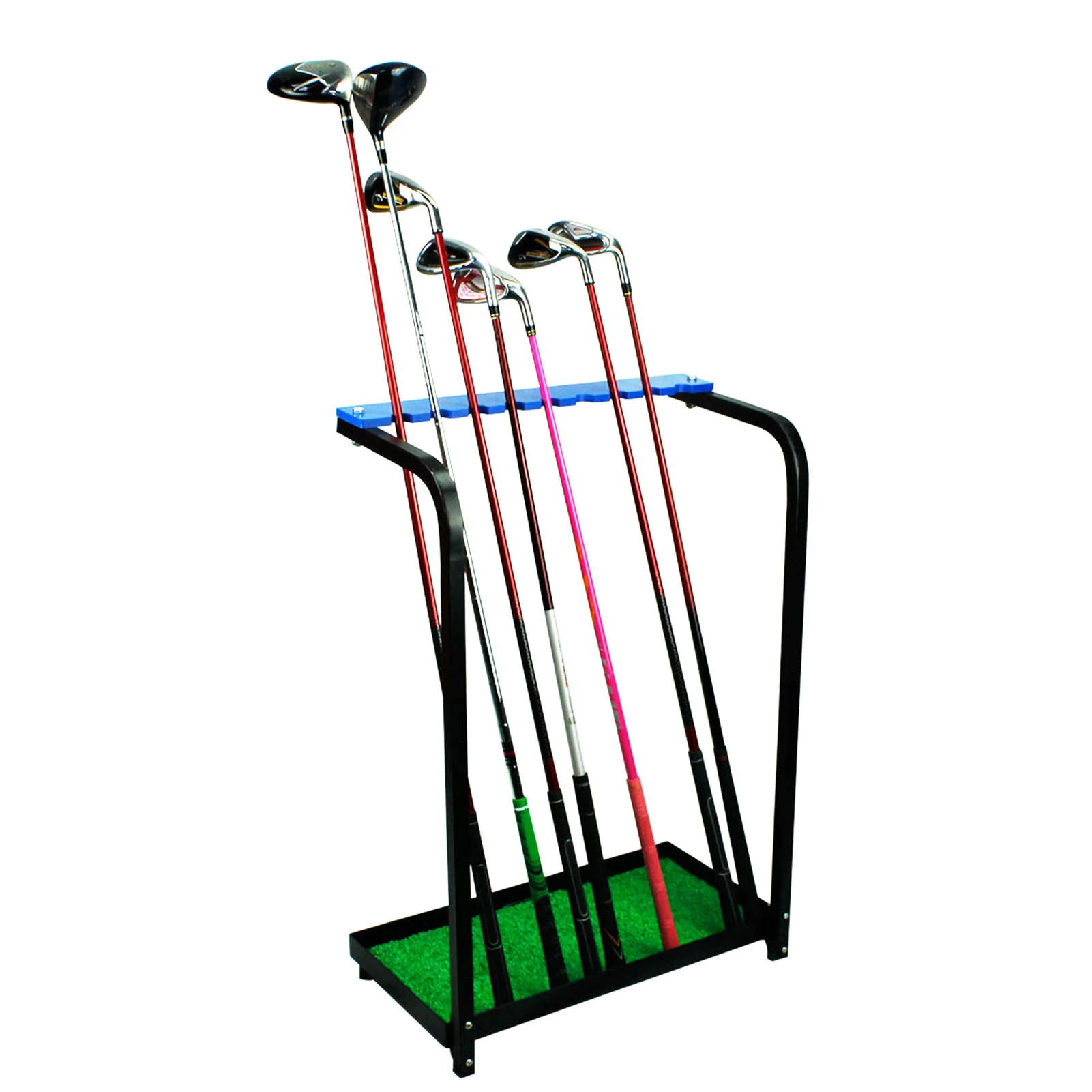 9 Holes Golf Club Steel Storage Rack Holder Putter Display Shelf Stand Golf Tool Golf Putter Shelf Organizers Training Aids
