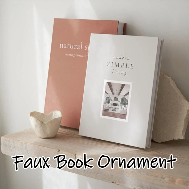 Minimalist Stackable Faux Books: 2-Piece Decorative Set