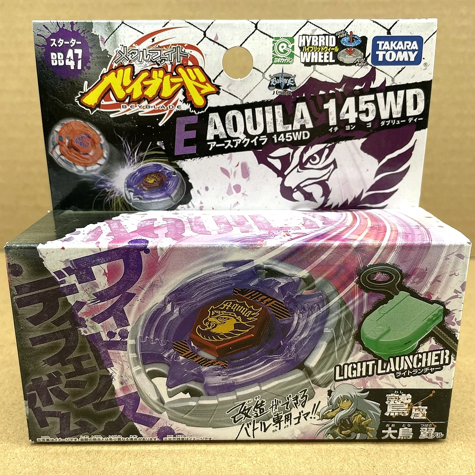

Tomy Beyblade BB47 Earth Eagle Aquila 145WD металлический фьюжн, пусковой механизм для бейблейд