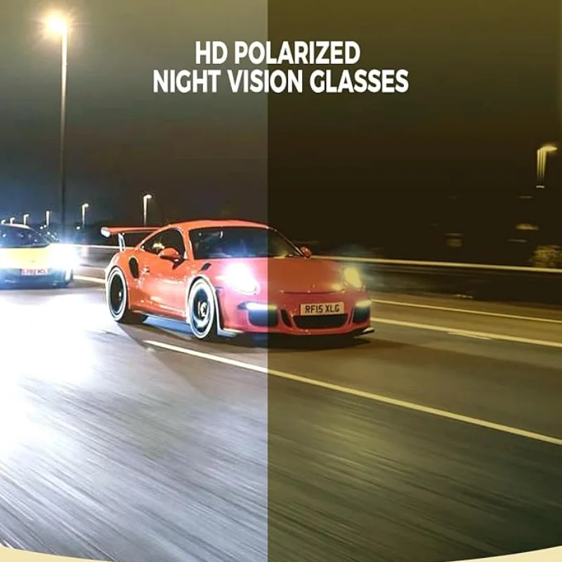 Enhanced Night Vision Polarized Glasses - Anti-Glare, Windproof, Outdoor Cycling Eyewear