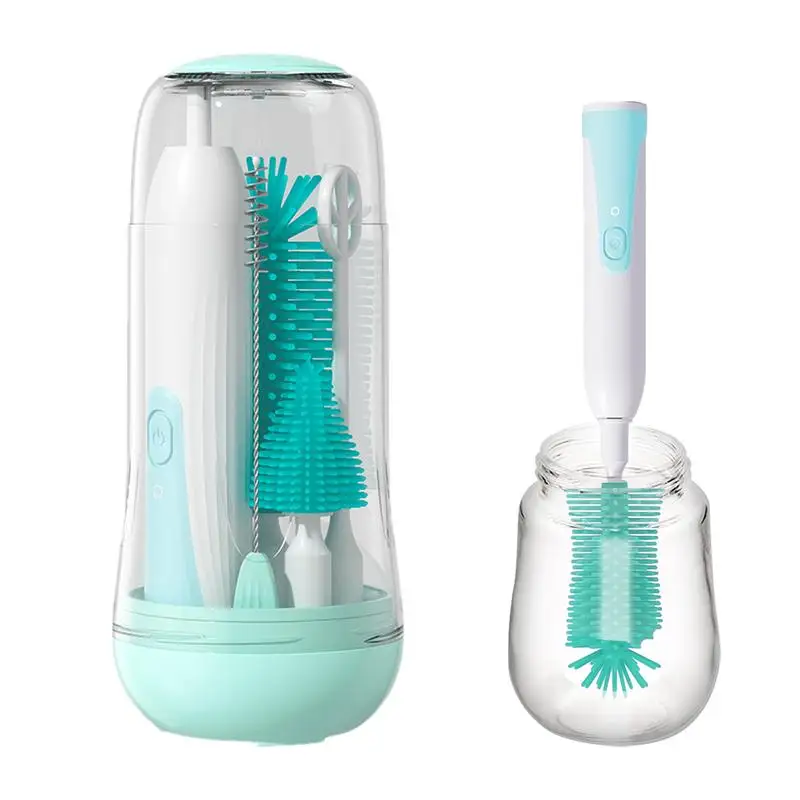 

Electric Bottle Brush Cleaner Baby Rechargeable 360 Rotating Baby Bottle Washer 2 Modes Portable Cleaning Set Includes Storage