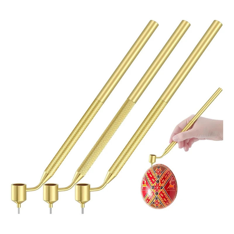 Set Of 3 Pysanka Set Hot Wax Drawing Pens Fit For Decorative Arts For Easter Eggs Pysanky Supplies