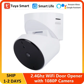 Tuya Smart WiFi Garage Camera Door Opener Controller Alexa Echo Google Home Smart Life Tuya APP Remote Control with 1080P Camera 1