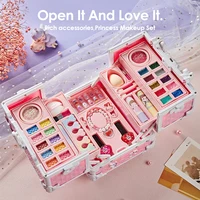 Kids Makeup Kit for Girls Princess Real Washable Pretend Play Cosmetic Set Toys with Mirror Non-Toxic & Safe Birthday Gifts 4