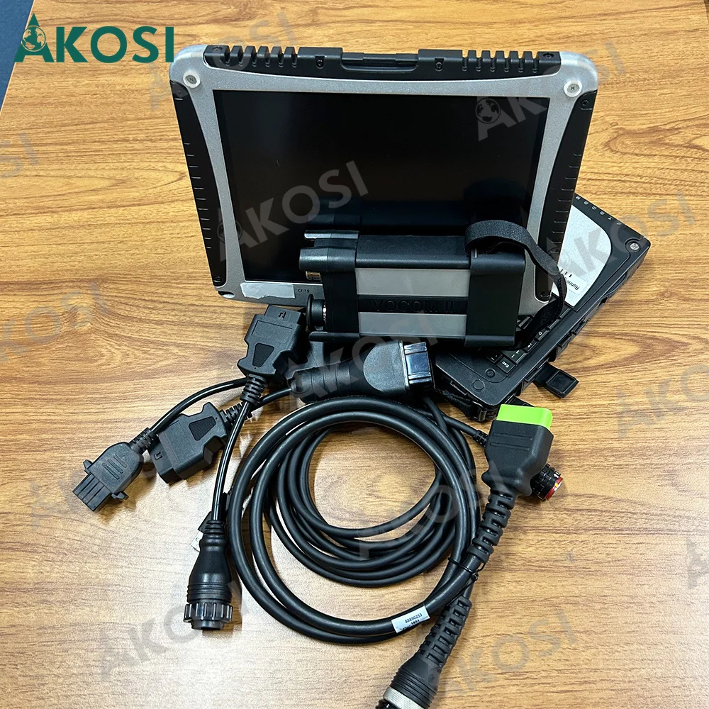 Ptt 2.8 Tech Tool Per Volvo Vocom Ii 88830400 Per Volvo Renault Excavator Truck Diagnostic Tool + Con Laptop Cf19