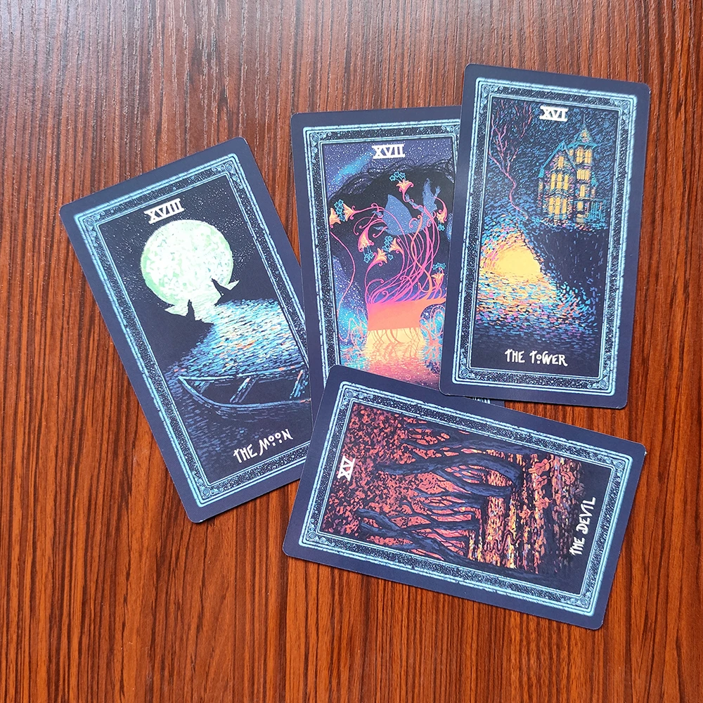 12x7cm A surreal impressionistic tarot deck that explores the soul and human connection 6