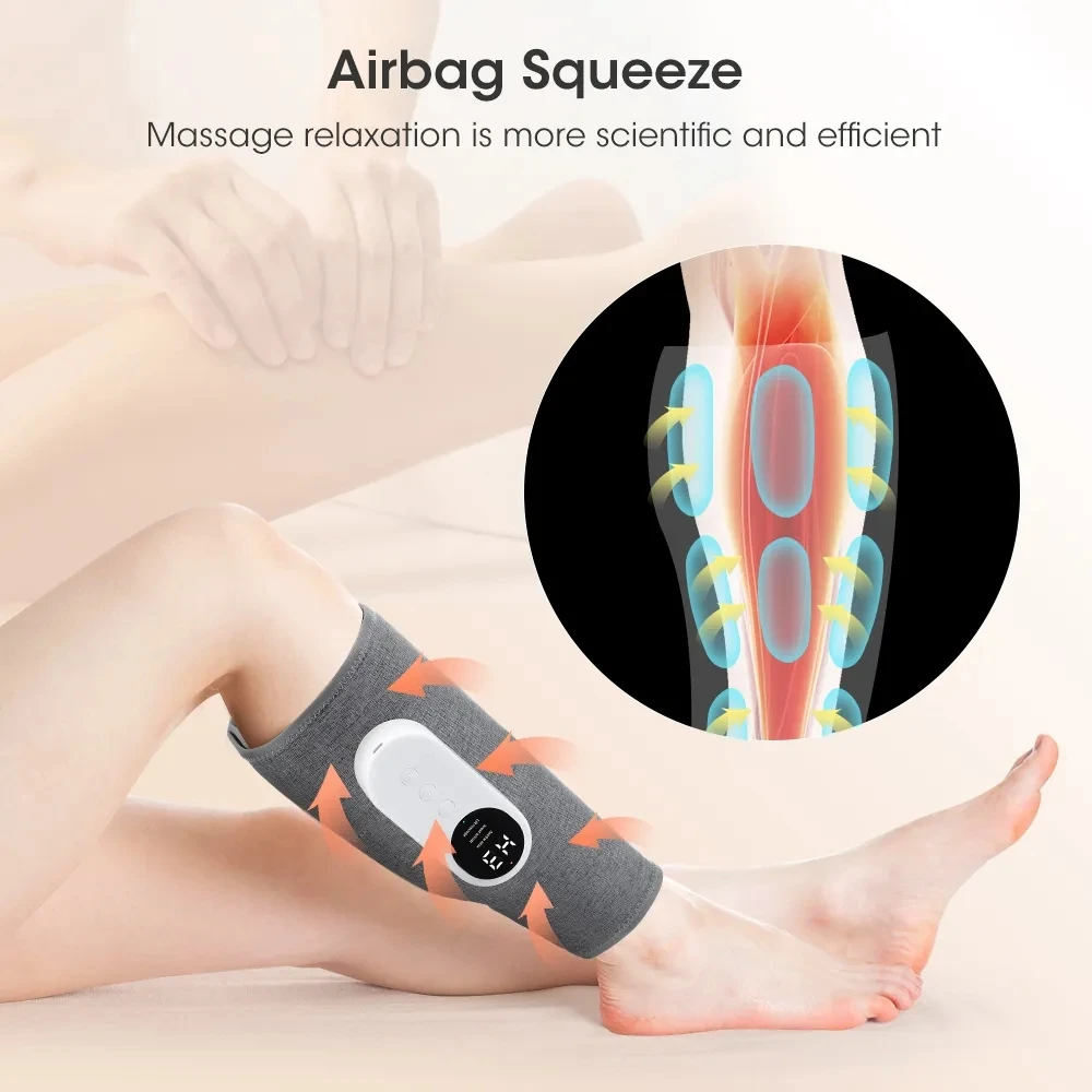 

Leg Massager Air Compression Promotes Blood Circulation Pain Relief Therapy Electric Kneading Air Bag Calf Wrap Massage