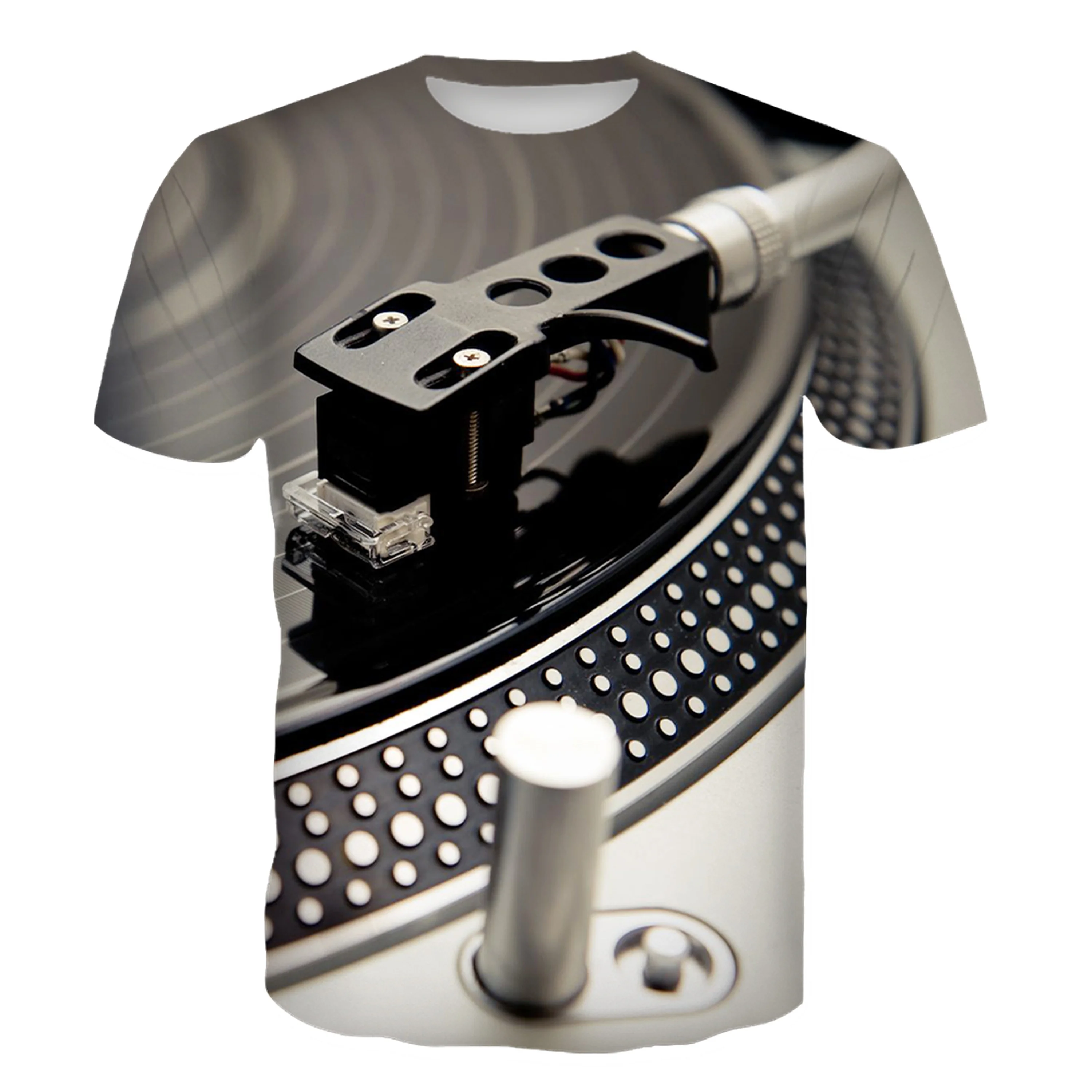 

Womens/Mens Music Turntable Funny 3D Print T-Shirt
