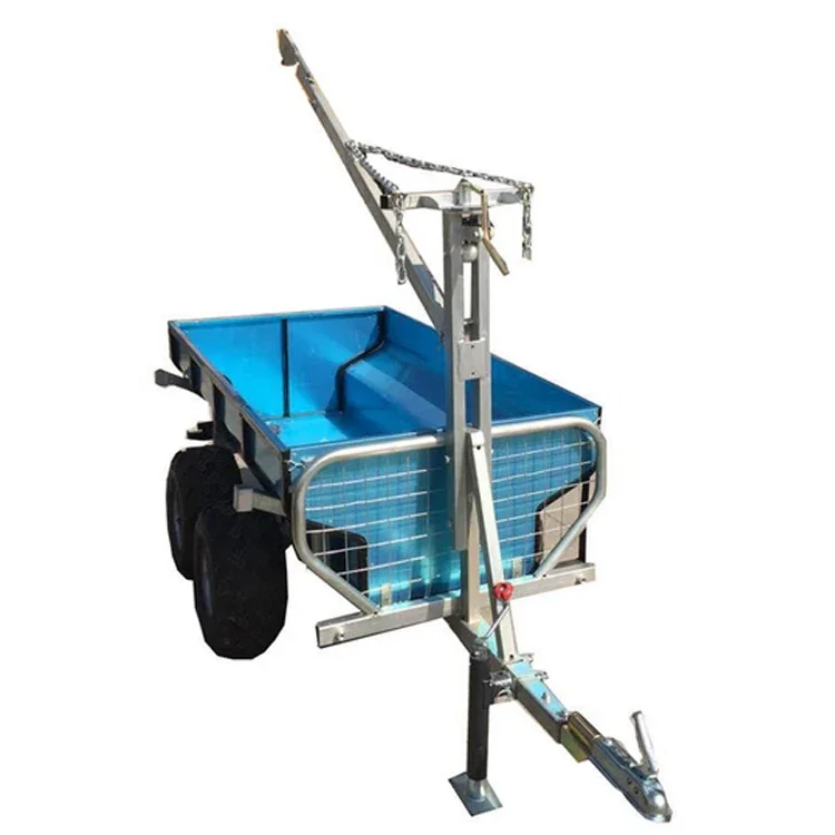 China ATV Garden Farm Poly Trailer Towed Behind Small Dump Trailer For Sale