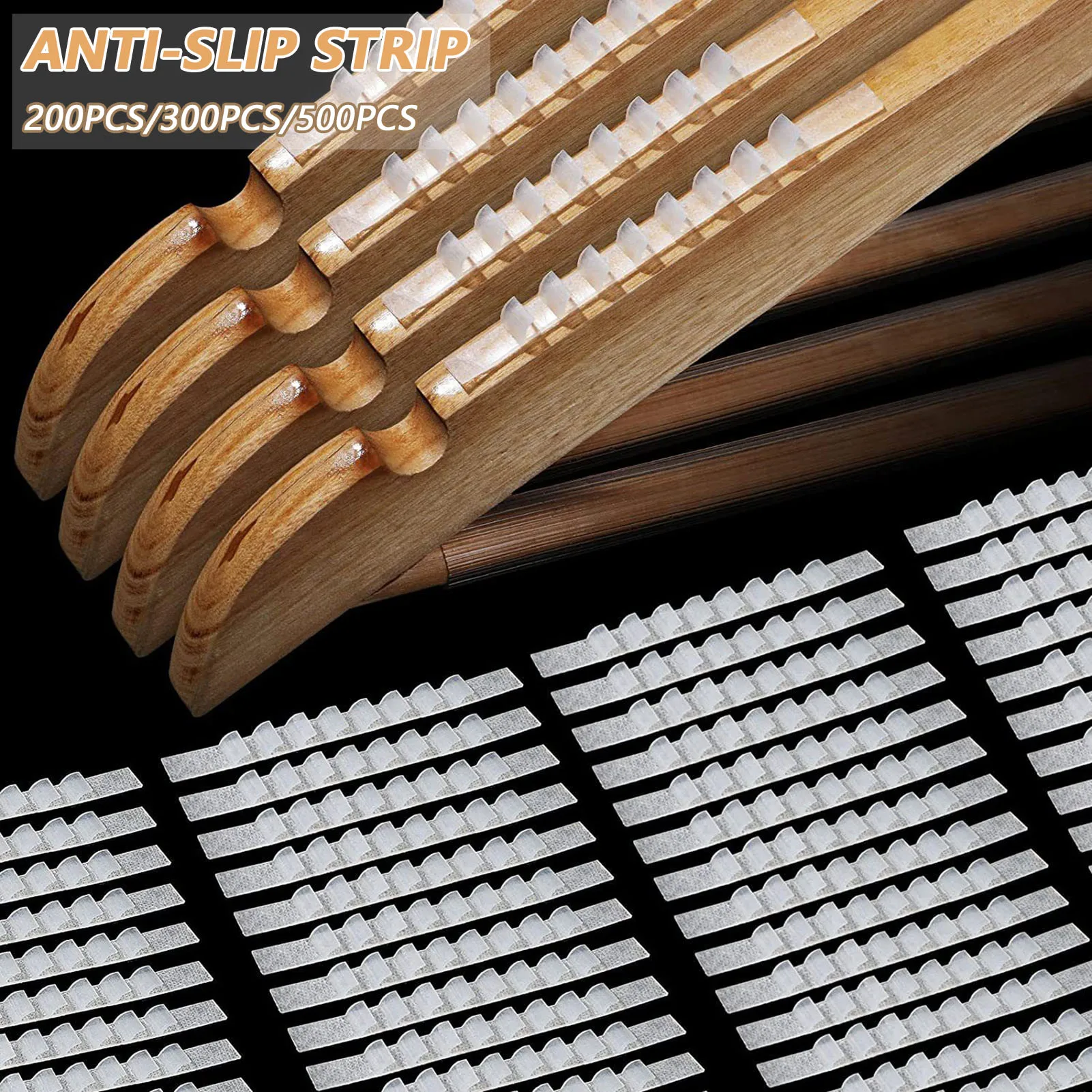 Hanger Non Slip Strip Adhesive Clothes Hanger Grips for Clothes Hanger Transparent Anti Slip Strip Durable PR Sale 1