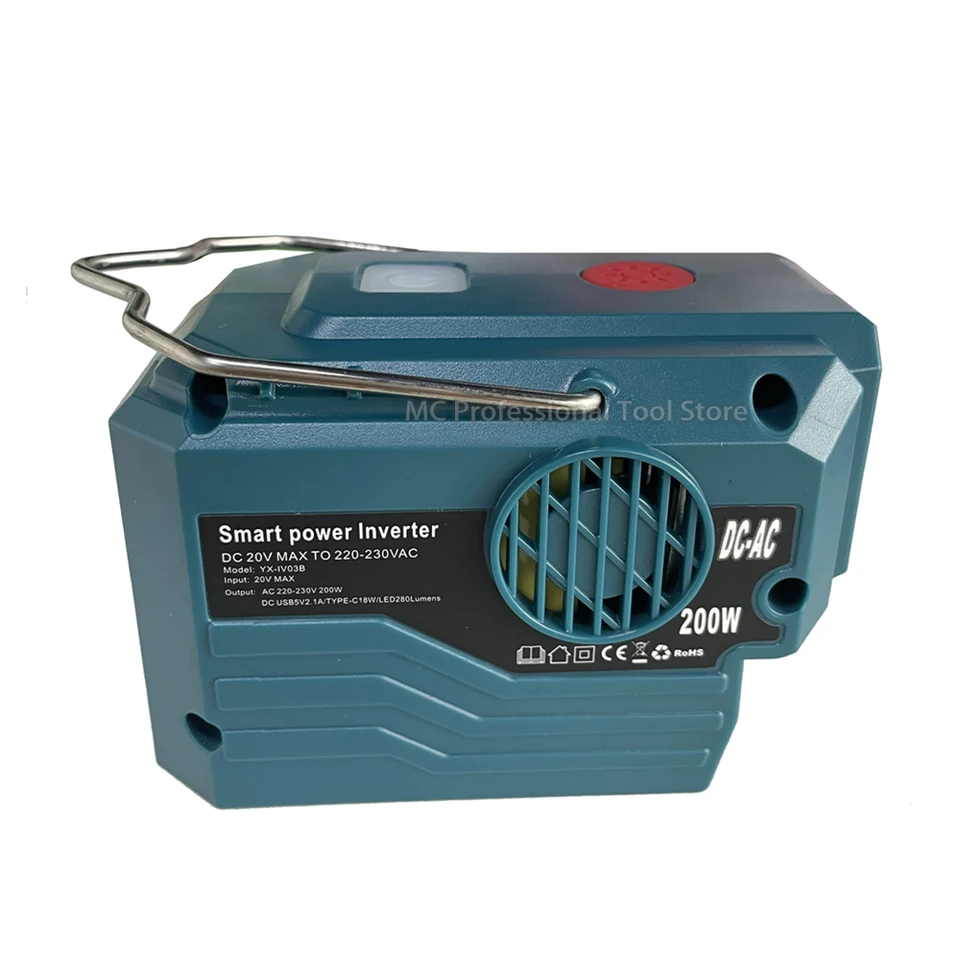 電源インバーターマキタ 18V バッテリーから 120V/220V AC 出力