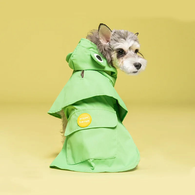 Small Dogs Raincoat Waterproof Dog Costume Four Colors 6 Sizes Suitable